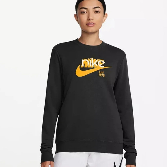 NWT Nike Women's Sportswear Club Graphic Sweatshirt L - Picture 1 of 7